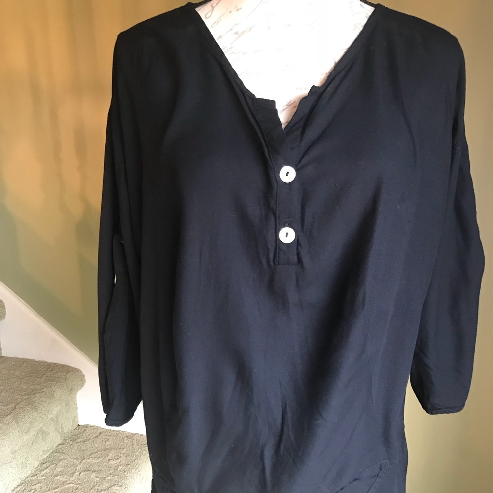 Boutique style lightweight black top